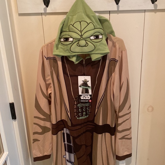 Unisex Adult Yoda Onesie Costume - Picture 8 of 10